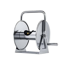 Stainless Steel Hose Reel with 30m Hose, Heavy Duty Outdoor Garden Water Pipe Holder for Lawn, Patio, and Farm – Portable and Wall-Mounted Design