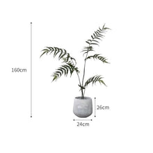 Plants Artificial Fern Bonsai Simulation Greenery Indoor Decoration Ornaments Potted Plants with Pots Outdoors