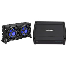 KICKER 10-Inch Loaded Premium Marine Sub Enclosure with Passive Radiator & 48KXMA4002 Marine Amp Bundle