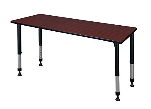 Regency Kee Height Adjustable Classroom Table 72" x 24" Mahogany Brown