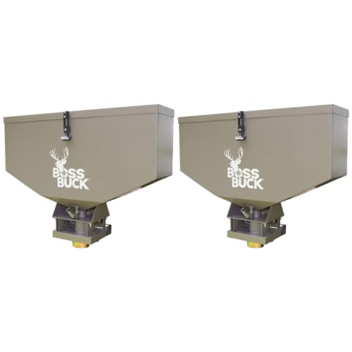 Boss Buck ATV Spreader with Adjustable Flow Rate & 4 Prong Tail Light Adapter, 2 Pack