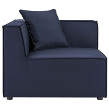 Lounge Sectional Sofa Set, Fabric, Blue Navy, Modern, Outdoor Patio Balcony Cafe Bistro Garden Hotel