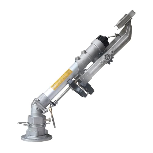 BANGBANGJI Adjustable Impact Gun Sprinkler, 360° Fully Rotating Impulse Impact Sprinkler, with Nozzle Set, Large Area Irrigation, for Agriculture, Forestry & Industrial Use Model50+1.2mBracket