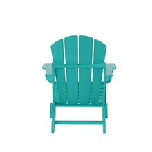 WestinTrends Malibu Outdoor Folding Poly Adirondack Chair Set of 8 Turquoise