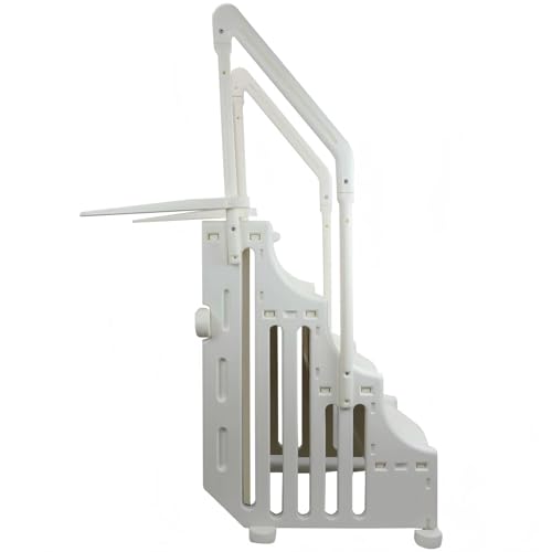 Ground Pool Step Ladder Combo with Pad Compatible for Ocean Blue
