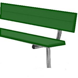 BSN Permanent Bench with Back Dark Green