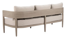 Zuo Foret Sofa Gray, Beige Sofa, Modern Style, Patio Furniture, Outdoor Fabric, Seats up to 2, Aluminum, Outdoor Living, 77.4" W x 28.9" D x 31.5" H, Non-Stackable