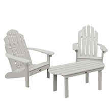 Highwood Classic Westport Adirondack 3-Piece Set, 2 Chairs & Coffee Table, Harbor Gray