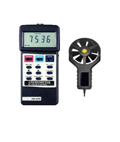 AM-4206 Handheld Thermometer/Airflow Meter with 0.01 Air Velocity Sensor