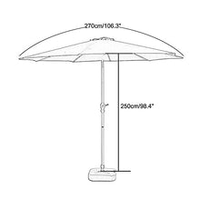 Parasol Umbrella Last Longer Outdoor Table Umbrella, 9ft Big Enough but Very Light Protective Cover, Weather-Resistant Aluminum Pole for Picnics