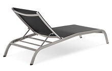 Modway Savannah Chaise Lounge Set, Four Chairs Black
