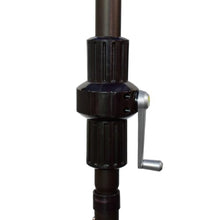 OROTLECT 11 Foot Bronze Patio Umbrella With Aluminum Ribs Crank Lift In Cabana Regatta Sunbrella