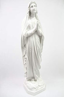 Vittoria Collection 48 Inch Our Lady of Lourdes Virgin Mary Statue Sculpture White