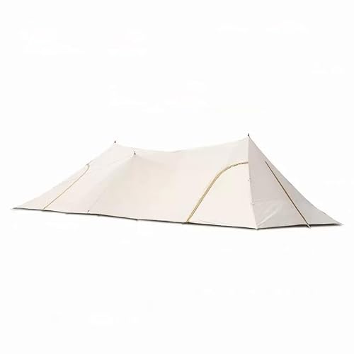 Outdoor Camping Canopy Rainproof and Sunproof Awning Camping Canopy Tent 60㎡ Oxford Cloth Fabric Windproof and Rainproof,White