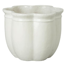Emissary - Scalloped Planter Lg, White 20x16 H