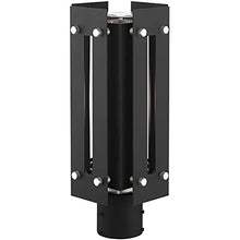 Livex 1 Light Black Outdoor Post Top Lantern Nickel