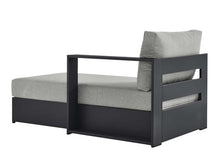 Modway Tahoe Powder-Coated Aluminum Outdoor Chaise Lounge Gray with Weather-Resistant Cushions, Modular Right-Facing Patio Lounger for Pool Furniture or Sectional Sofa Set