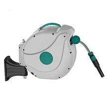 Water Pipe Storage Rack Retractable Garden Hose Reel,1/2 in x 30M/100 ft Wall Mounted Hose Reel, with 8- Function Sprayer Nozzle, Any Length Lock/Slow Return System/Wall Mounted/180°Swivel Bracket Hos
