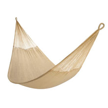 Handwoven Hammock by Yellow Leaf Hammocks - Family Size, Fits 2+ PPL, 550lb max - Weathersafe, Super Strong, Easy to Hang, Ultra Soft, Artisan Made - Color: Natural Khaki