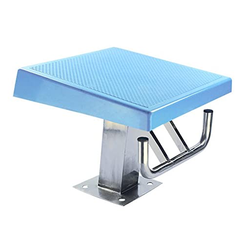 WANYE 19.7 Inch Heavy Duty Pool Diving Boards, Non-Slip Swimming Pool Diving Platform with Stainless Steel Base, for Competition 19.7inch, Blue
