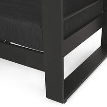 Christopher Knight Home Giovanna Outdoor Club Chair, Black + Natural + Dark Gray