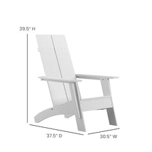Flash Furniture Set of 4 Sawyer Modern Adirondack Chairs White