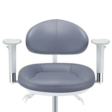 TEPTOARCH Microfiber Leather Doctor's Chair with Armrests White