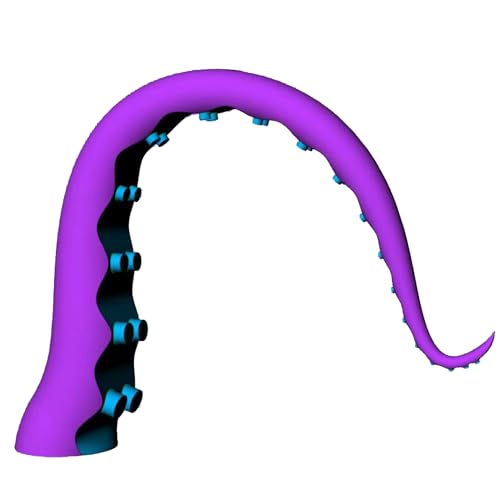 Giant Purple Inflatable Octopus Tentacle,Blow Up Outdoor Halloween Yard Decoration Inflatable Octopus Arm with Built-in Air Blower & Building Window Roof Advertising Decor (Purple-Model6, 10ftH)