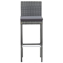 REWIS 5-Piece Outdoor Furniture Set with Poly Rattan and Acacia Wood Gray