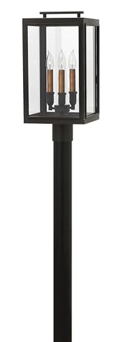 Hinkley Sutcliffe Collection Three Light 4W LED Outdoor Post Top/Pier Mount Oil Rubbed Bronze