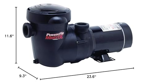 Hayward W3SP15932S PowerFlo Matrix Dual-Speed Above-Ground Pool Pump 1.5 HP Black