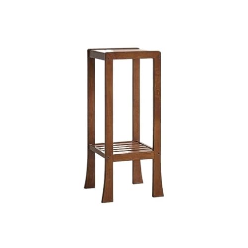 WOAITIANTIAN Vase Stand Low Leg Bonsai Rack, Home Decoration Wood Plant Stand Walnut Colour(Large)
