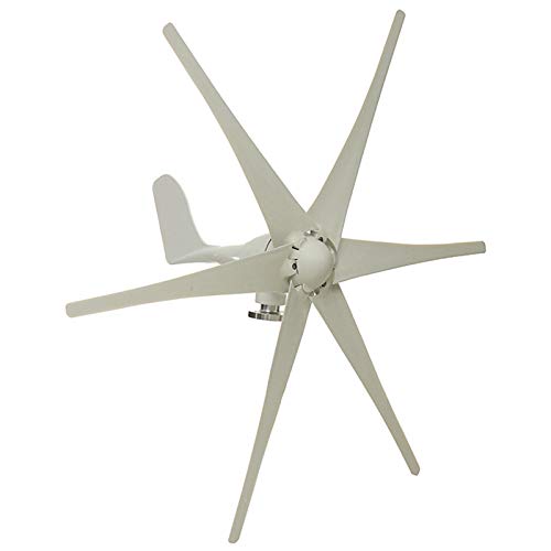 800W Home 6 Blades Wind Turbine,12V 24V 48V AC Permanent Magnet Wind Turbine Suitable for Household Power Generation, Camping, Boat Use,48v