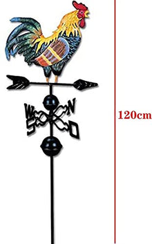 Wind Vane Direction Display Camper Silhouette Retro Stainless Weathervanes Weathercock Decoration Ornament Stainless Steel Weather Vane for Roof Garden Decoration 30 * 120cm-Rooster (Rooster 30*120cm