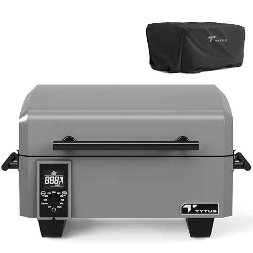Tytus Portable Tabletop Pellet Smoker & Cover, 285 sq in Cooking Area