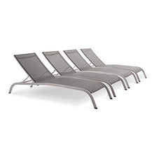 Modway Savannah Chaise Set with Four Lounge Chairs Grey