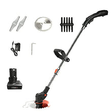 AMYYTL Cordless Lawn Mower, ELD Electric Trimmer with 7000mA Battery Rechargeable Weeder with 90° Rotation Machine Head Lawn Mower for Garden Lawns