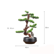 QWERAXZG Home Chinese Simulation Welcome Pine Ornaments, Hotel Office Living Room Desktop Green Plant Handicrafts