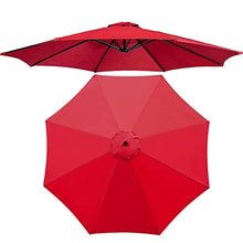 FKTHYO Parasols Replacement Parasol Canopy Cover 3/2.7m 8/6 Ribs Parasol Canopy Cover Replacement Patio Market Umbrella Waterproof Umbrella Replacement Top Shade Cover,Red-2.7m/8.8ft (6ribs)