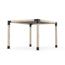 TOJAGRID Pergola Kit with Shade Sail for 6x6 Wood Posts 10x12 Graphite