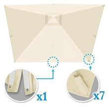 XIYYANUS Garden Umbrella Replacement, For Offset Patio Umbrella 8ribs Outdoor Sunshade(Gris,4x300CM/13x9.8ft)