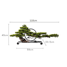 YXIANG56Q Fake Plants Simulation Welcome Pine Green Plant Ornaments Living Room Hotel Artificial Bonsai Tree Decoration Bonsai Tree