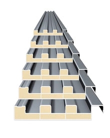 6 Pack Metal Corrugated Insulated Roofing Panels, All-Weather Gazebo Replacement Roof, Ceiling Cladding Panel Sheets for Pergola, Balcony Cover(Gray,L 1000mm(39.3"))(Gray,L 1800mm(71"))