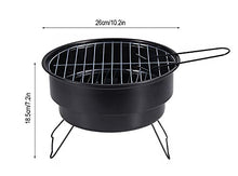 YUIPMHFD Portable BBQ Grill Round Barbecue Rack Stainless Steel Mini Charcoal Camping Tools