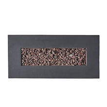 Merax 40 Inches 40,000 BTU Rectangular MGO Propane Fire Pit, Dark Grey