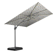 Midtown Umbrellas 10x10 Ft Outdoor Cantilever Patio Umbrella Silver Frame Sunbrella Infused Gem