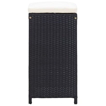 YUHI-HQYD 9 Piece Patio Bar Set,Balcony Bar,Backyard Decor,Balcony Furniture,High Foot Bar,Afternoon Tea Suit,Perfect for Patio, Garden, Porch,Family Room,Sitting Area, Poly Rattan Black