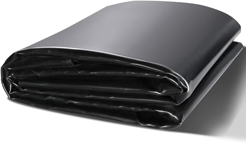 VEVOR 15 x 20 ft Pond Liner, 45 Mil Thickness, Pliable & Durable EPDM Material, Easy Cutting Underlayment for Fish or Koi,Waterfall, Fountains, Water Gardens, Black