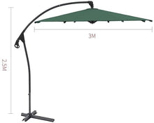 Parasol 3m Outdoor Umbrella Garden Umbrella Umbrella Market Outdoor Table Umbrella Patio Umbrella Push Button Terrace Umbrella Beach Umbrella (Khaki 3m Iron)
