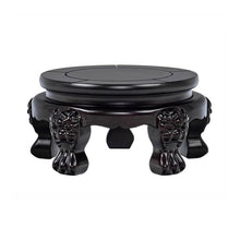 WOAITIANTIAN Vase Stand Circular Vase Bonsai Pedestal, Wooden Teaware Stool Stand Decoration for Home Office(Small)